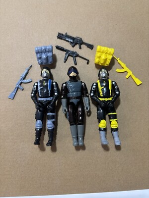 GI Joe Black Major Hunter, Cobra Officer And Custom Blades Figure Lot 3.75
