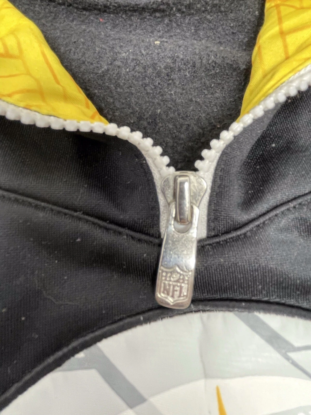 VETEMENTS Felpa con cappuccio Pittsburgh Steelers NFL Team Apparel Dri Fit quarto cerniera gioventù piccola 8