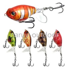 5 Pack Whopper Plopper Fishing Lure Top Water Baits Rotating Tail Wobbler Bass 