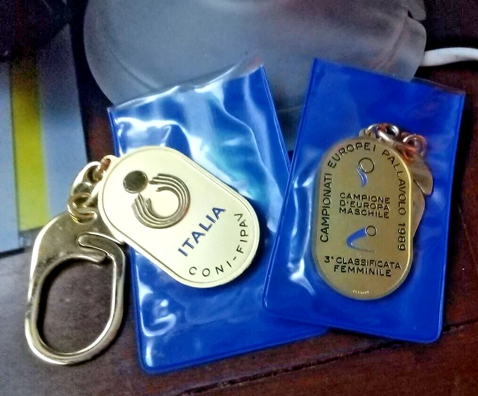 Llavero Indiscutible Europeo 1989 Celebrando Fipav Campeón Oficial Italia Foto 4 de 4