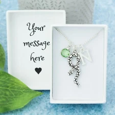 Snake Necklace, Personalised Gift, Reptile Charm, Snake Owner, Serpent Pendant