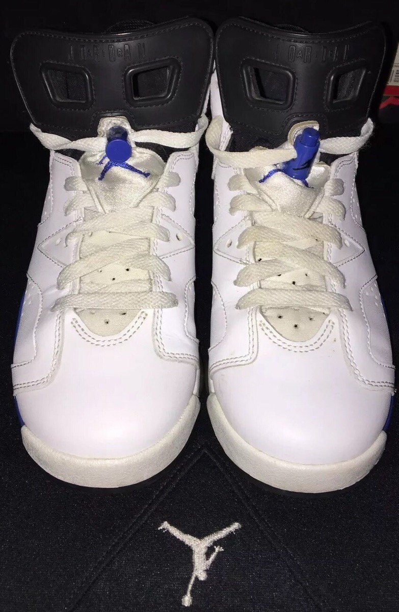 Nike Air Jordan 6 Retro VI White Sport Blue SZ 6.5Y Release Yr