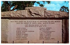 La Grange TX Black Bean Santa Anna Monument Vintage Chrome Postcard-Z2-156