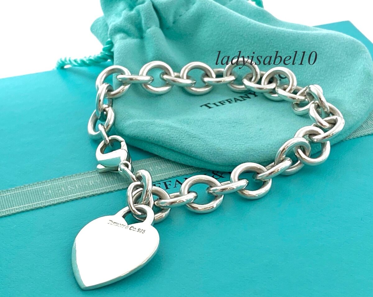 Tiffany & Co Heart Tag Charm Bracelet 7.5 Tiffany & Co Heart Tag Charm Bracelet 7.5