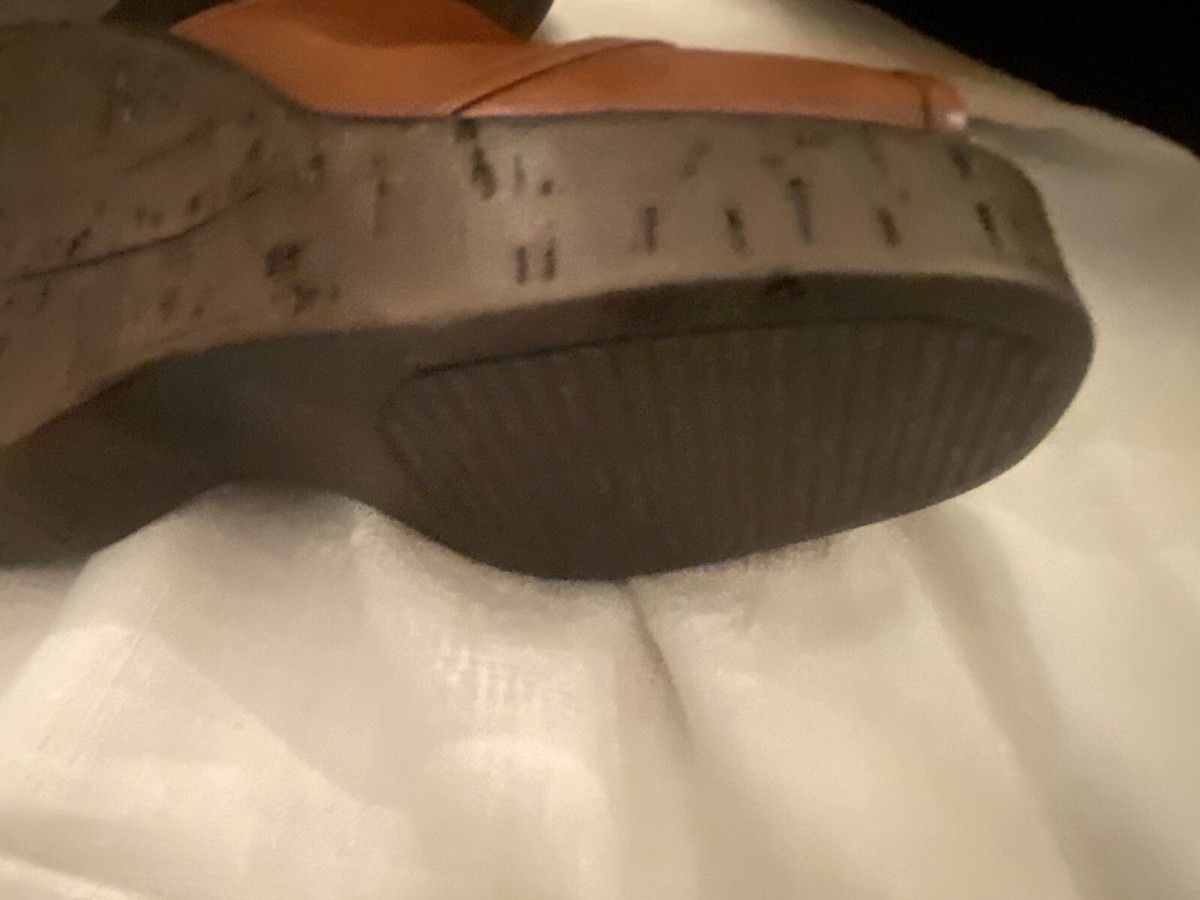 Vintage Rare Christian Dior Souliers Brown Leather Cork Slides