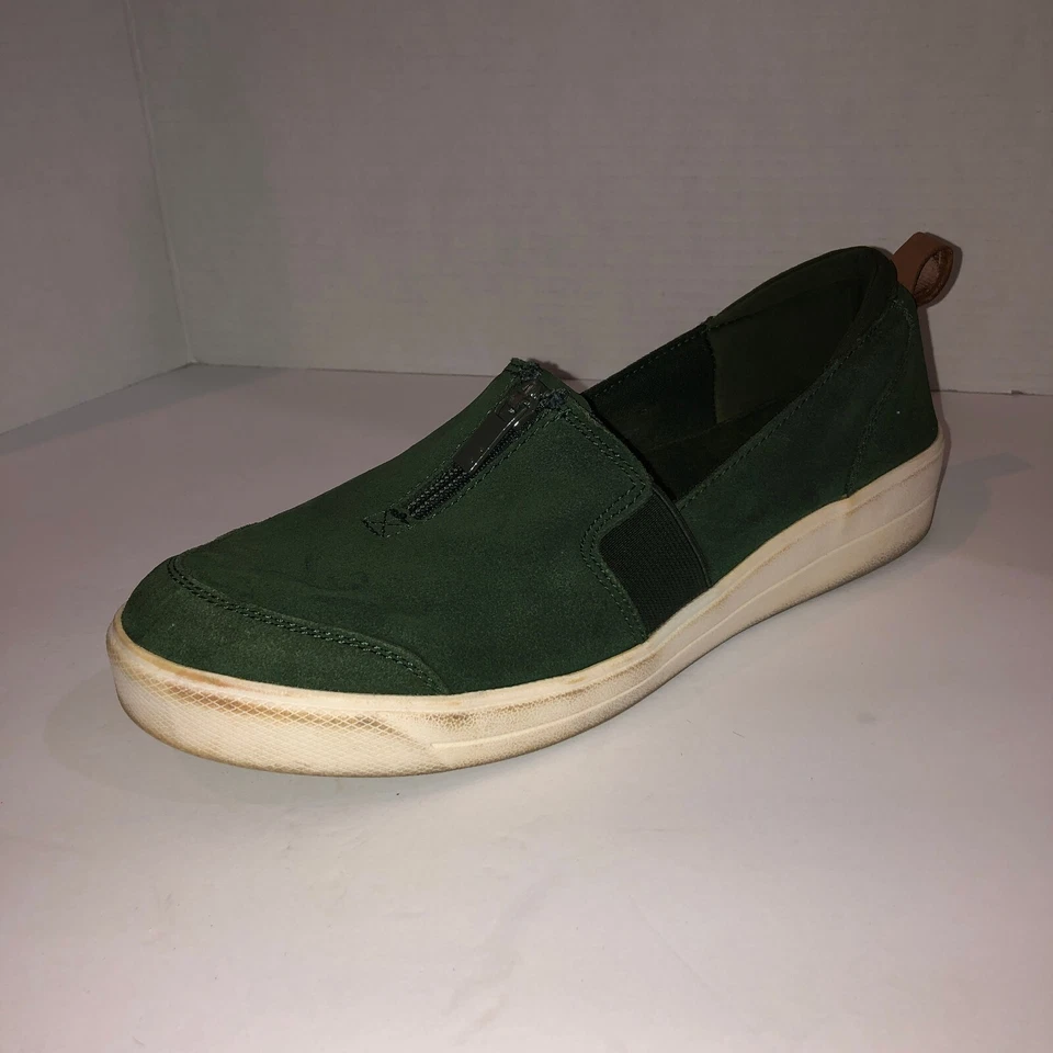 Ryka Mujeres Talla 10 M Vivvi Verde Gamuza Sin Cordones Cremallera Informales Zapatos Mocasines Tenis Foto 2 de 4