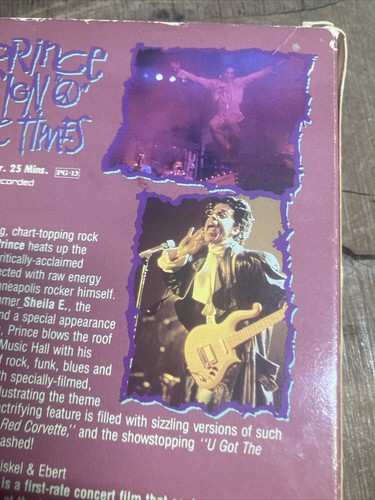 Prince Sign The Times VCR VHS Tape Movie Shelia E. Prince PG-13 Concert 1988 - Picture 3 of 5