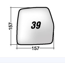 Per Citroen Jumpy 1995-2006 Vetro di Ricambio Sx per Specchio Retrovis. 157x157