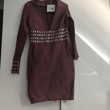 misguided bodycon dress size 10 rose 