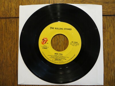 Rolling Stones   Miss You / Far Away Eyes - 1978 - RS 19307 7'' Single VG/Generic