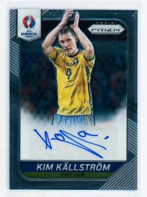 2016 Kim Kallstrom Panini Prizm UEFA Euro Sweden Autographed Soccer Card