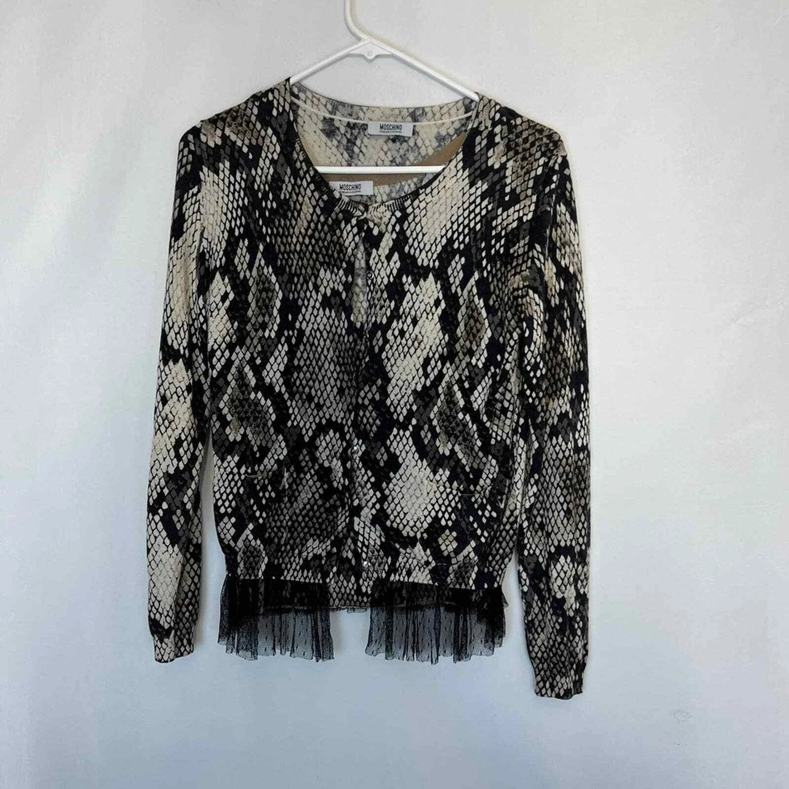 Moschino Cheap & Chic set cardigan stampa serpente grande donna