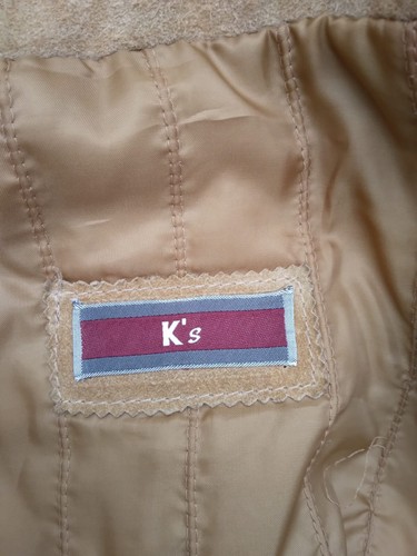 K.S Giacca in vera pelle usato donna woman cammello Tg 46 XYC1185L - Picture 7 of 8