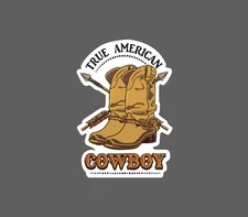True American Sticker Cowboy Waterproof Native Gift NEW