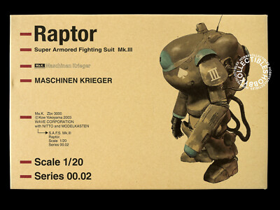 Ma.K Wave SF3D 1/20 SAFS Raptor Model Kit Maschinen Krieger Series 02 Rare