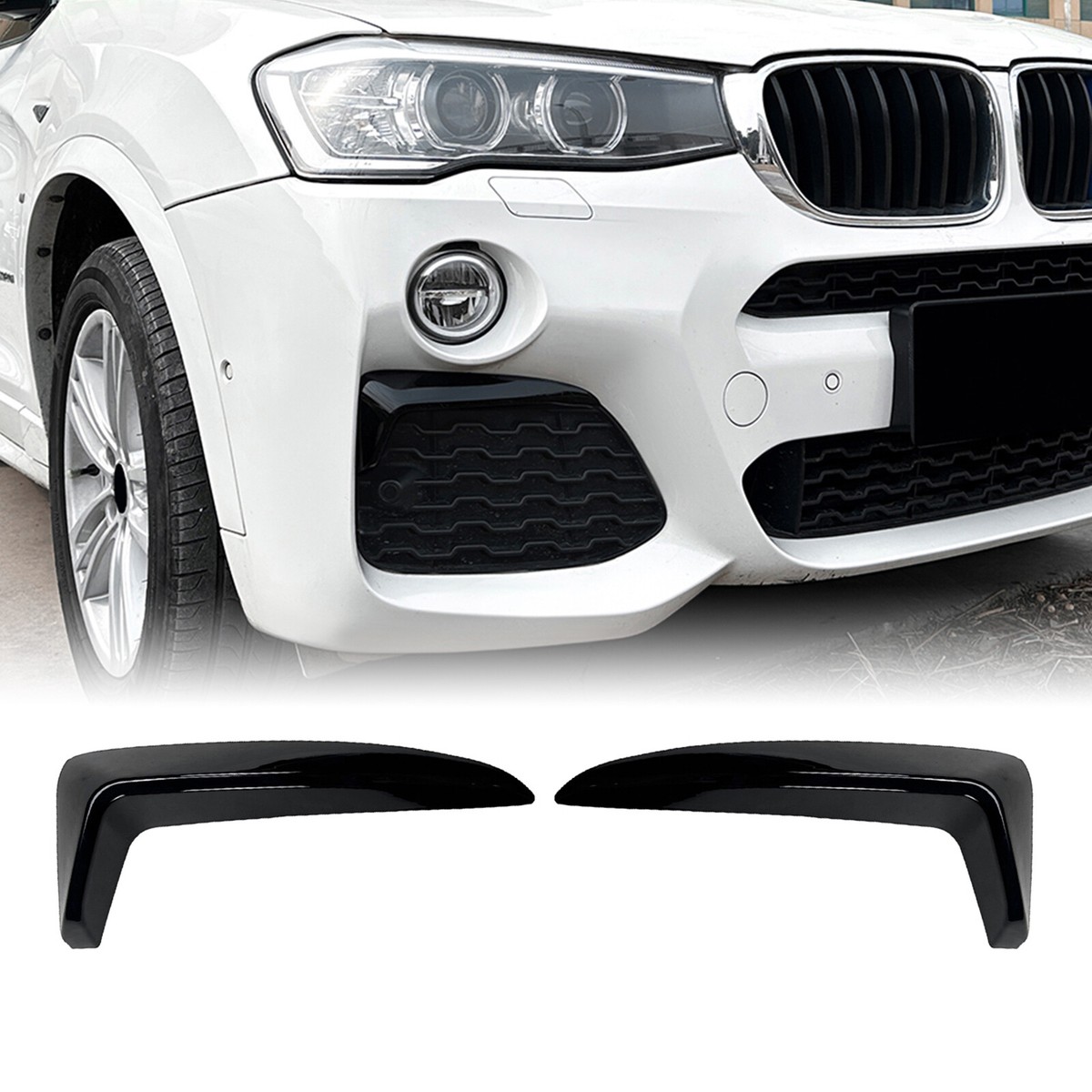 Front Bumper Side Vent Trim For BMW X3 F25 X4 F26 LCI M Sport 2014