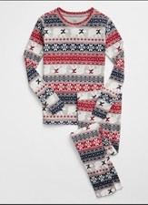 GAP Kids Boys NEW Sz 4 Fair Isle Winter Christmas Long Sleeve 2 Pc Pajama PJs