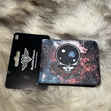 NWT Buckle-Down Men's Wallet - Grateful Dead Space Your Face Design - Nice!
