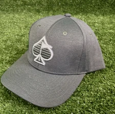 Pins & Aces Performance Spade Snapback Golf Hat Charcoal NEW