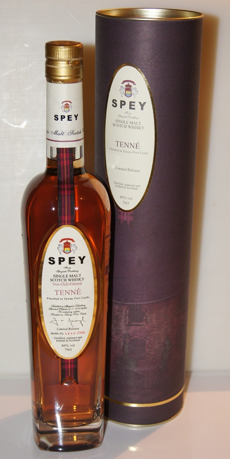 Spey Tenné 46% limited 7200 bottles Tawny Port Speyside Distillery # 4642 0.7L