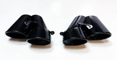Gloss Black 4" Quad Staggered Exhaust Tips For Honda Accord 4dr Sedan 2018-2022 - Bild 1 von 4
