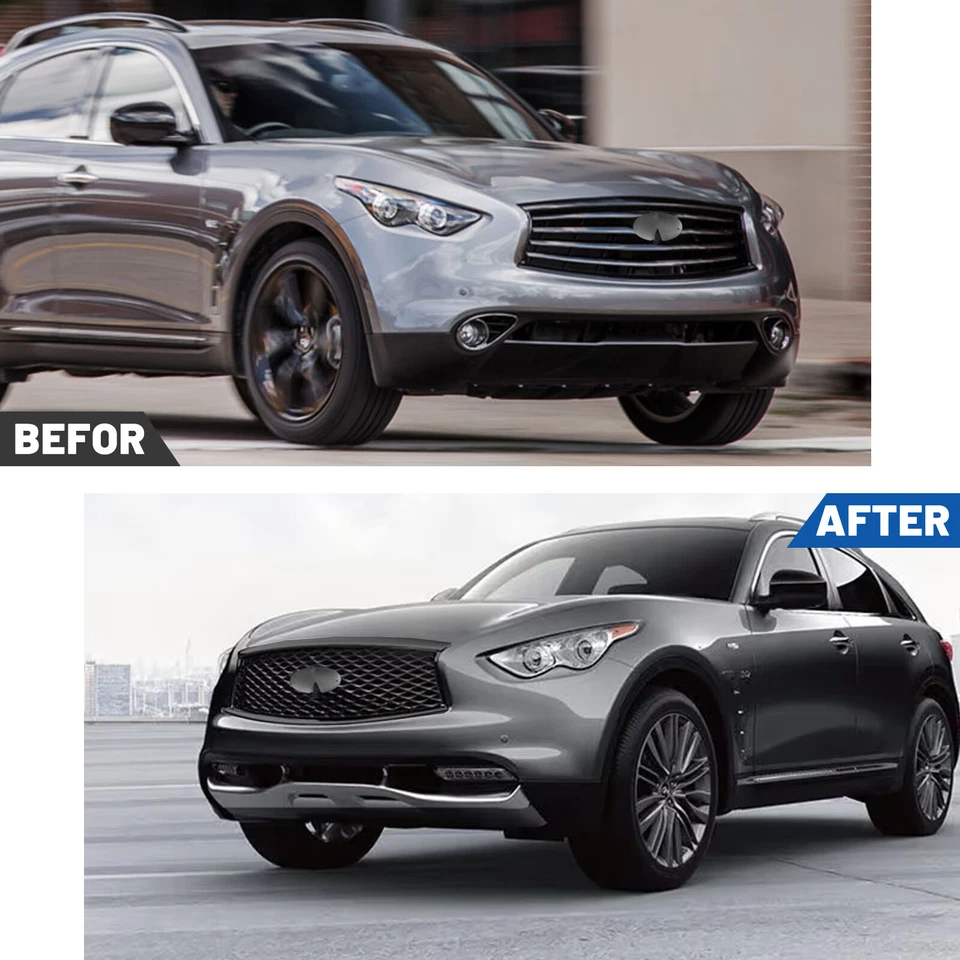 Front Grill For 2014-2020 INFINITI QX70 W/o Camera Option Foto 2 de 4