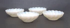 Set of 4 Vtg Hazel Atlas Opalescent Milk Glass Berry / Dessert Dishes, 4 3/4”
