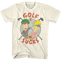 Beavis And Butthead Golf Sucks Herren T-Shirt Kurzarm 100% Baumwolle