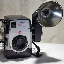 Kodak Brownie Bullseye Camera with Flash Attachment, Very Good Plus Condition