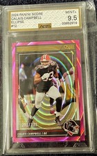 Panini Score 2024 Calais Campbell #12 Ellipse /299 AGS Graded Atlanta Falcons