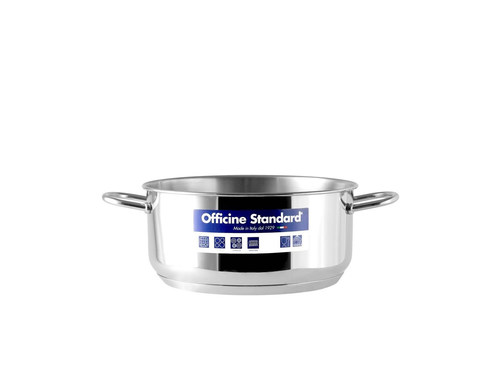 Standard Sara 2 Handle Gray Deep Stainless Steel Casserole