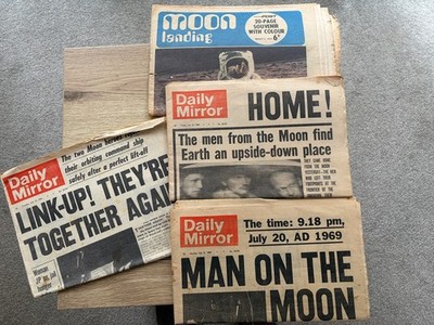 3 Tagesspiegel Zeitung Erste Mondlandung 25. Juli 1969 + Abendpost