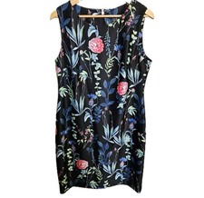 Tommy Hilfiger Womens Size 16 Floral Sleeveless Sheath Pencil Dress Black