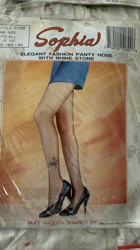 Sophia My Rosy Serena Fashion Pantyhose Black Vintage 1980s 18 Pair Lot - Picture 8 of 15