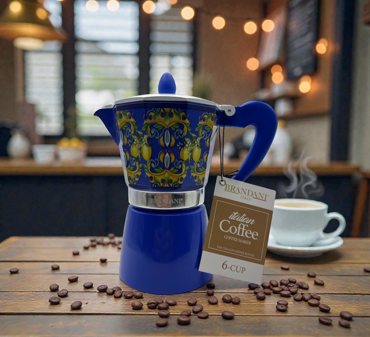 6-cup Citrus Blue  W/free Coffee