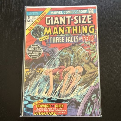 Vintage Marvel Comics Giant-Size Man-Thing #5 (1975) Bronze Age Howard the Duck
