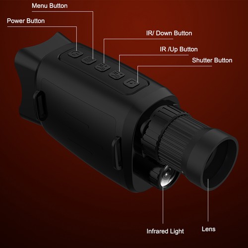 Digital Night Vision Monocular 1080P Infrared Night Vision Scope For Outdoo Kit - Picture 4 of 12