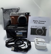 Shenzien DC202 4K Ultra HD Brown Digital Camera 32GB Micro Card.