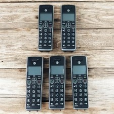  Lot of 5 AT T Cordless Phone Handsets CL80113 Black  Silver w/Battery  Cover