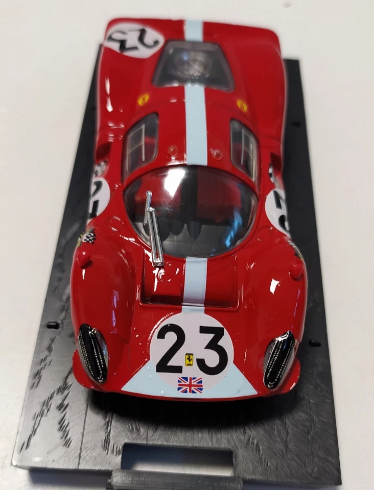 BRUMM SERIE SPECIAL 1:43 AUTO DIE CAST FERRARI 330 P4 HP 450 1967 ROSSO S016 - Immagine 4 di 4
