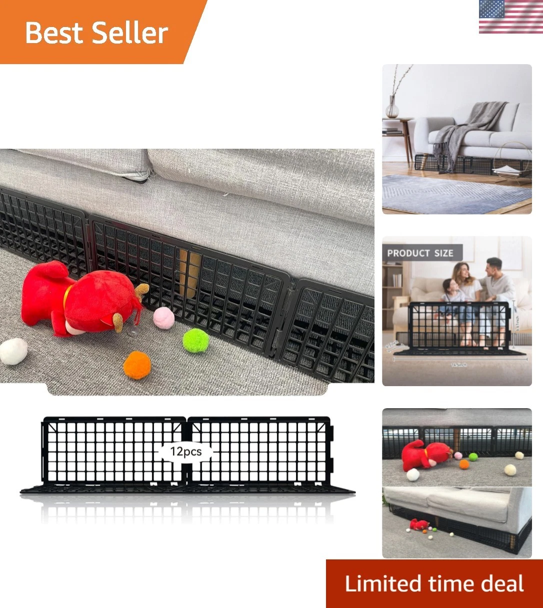 12 PCS Under Couch Blockers for Bed Couch Furniture Underneath Stop from Gett...
Opens in a new wind