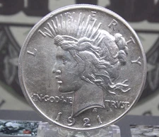 1921 "P" Peace SILVER Dollar "HIGH RELIEF" $1 #EC8 **KEY DATE** ECC&C, Inc.
