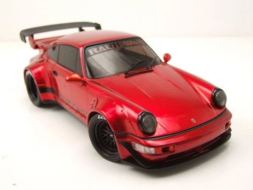Porsche 911 (964) RWB mundo rugoso rojo coche modelo 1:18 Solido - Imagen 9 de 10