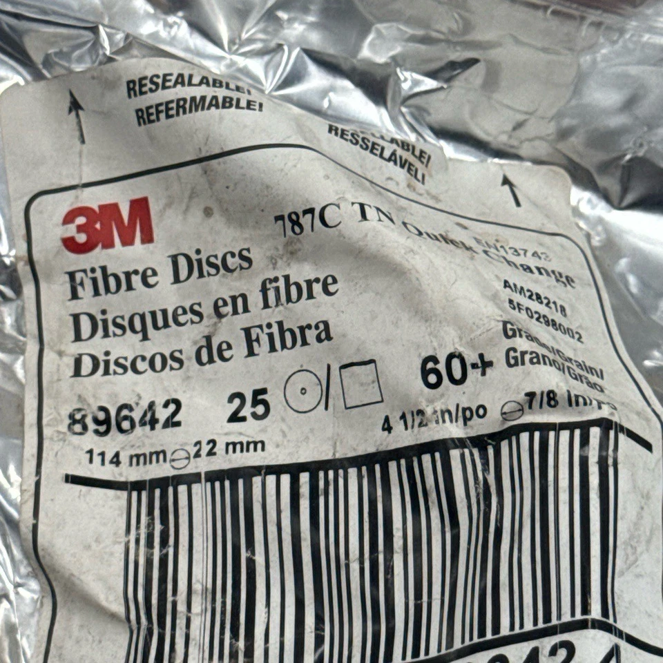 3M 787C TN Quick Change Fibre Disc 4-1/2 Inch 60+ Grit 89642 Ceramic-25PK - Image 3 of 3