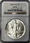 1988 Silver Eagle NGC MS69