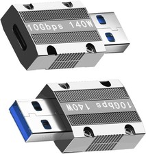 High-Speed USB-A to USB-C Adapter 2-Pack - 10Gbps Data Transfer, Durable Design