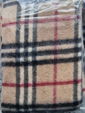 Burberry Kaschmir Schal, beige klassisches Karo Muster 100% Kashmir, neu in Tüte