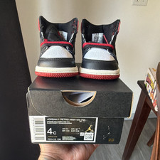 Jordan 1 Retro High OG TD US 4C Black/White/Red High Top Sneaker FD1413-106