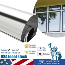 One Way Mirror Tint Window Film Privacy Protect UV Reflective Sun Block For Home