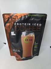CHIKE Protein Iced Coffee Powder MOCHA 20G Whey Protein 1G Sug 15.8oz. Exp7/27